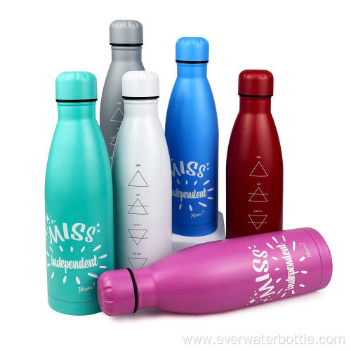 500ml Stainless Steel Silk Printing Vacuum Cola Bottle